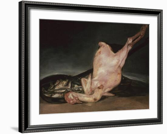 The Plucked Turkey Hen, about 1810/23-Francisco de Goya-Framed Giclee Print