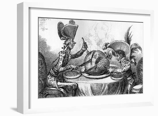 'The Plum Pudding in-James Gillray-Framed Giclee Print