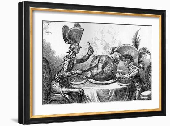 'The Plum Pudding in-James Gillray-Framed Giclee Print
