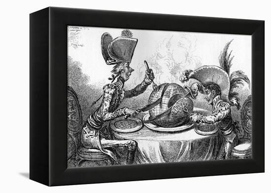 'The Plum Pudding in-James Gillray-Framed Premier Image Canvas