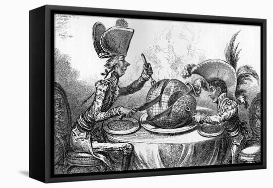 'The Plum Pudding in-James Gillray-Framed Premier Image Canvas
