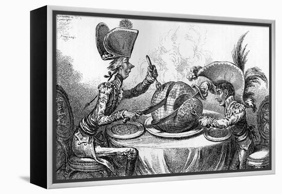 'The Plum Pudding in-James Gillray-Framed Premier Image Canvas