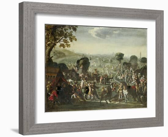The Plundering of a Village During the Thirty Years' War, 1660-Cornelis De Wael-Framed Giclee Print