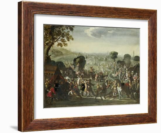 The Plundering of a Village During the Thirty Years' War, 1660-Cornelis De Wael-Framed Giclee Print