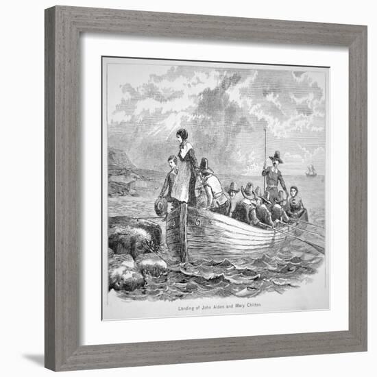 The Plymouth Colony in America in 1620 (Litho)-American-Framed Giclee Print