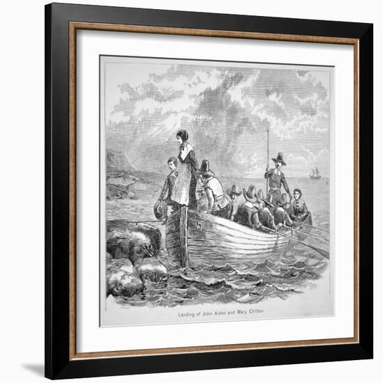 The Plymouth Colony in America in 1620 (Litho)-American-Framed Giclee Print