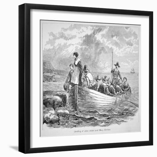 The Plymouth Colony in America in 1620 (Litho)-American-Framed Giclee Print