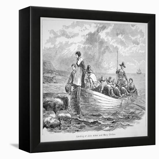 The Plymouth Colony in America in 1620 (Litho)-American-Framed Premier Image Canvas