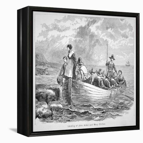 The Plymouth Colony in America in 1620 (Litho)-American-Framed Premier Image Canvas