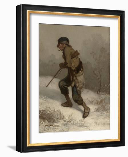 The Poacher, C.1847 (Oil on Canvas)-Alexandre Gabriel Decamps-Framed Giclee Print