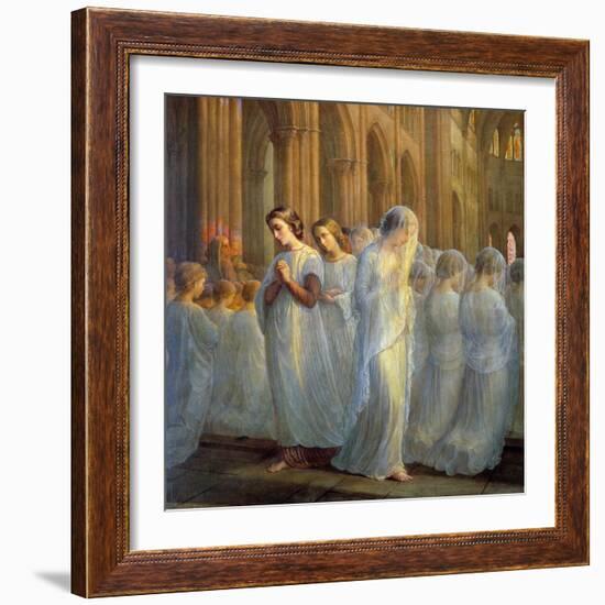 The Poem of the Soul; First Communion. Painting by Anne Francois Louis Janmot (1814-1892), 1854 (Oi-Louis Janmot-Framed Giclee Print