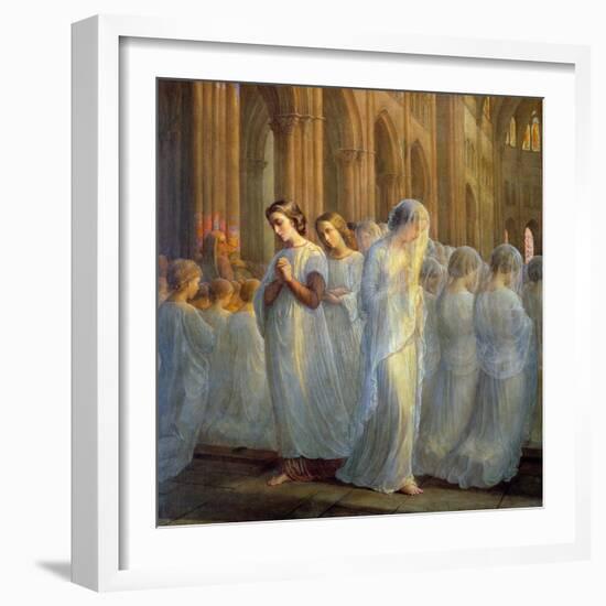The Poem of the Soul; First Communion. Painting by Anne Francois Louis Janmot (1814-1892), 1854 (Oi-Louis Janmot-Framed Giclee Print