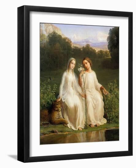 The Poem of the Soul; Virginitas. Painting by Anne Francois Louis Janmot (1814-1892), 19Th Century.-Louis Janmot-Framed Giclee Print