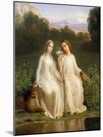 The Poem of the Soul; Virginitas. Painting by Anne Francois Louis Janmot (1814-1892), 19Th Century.-Louis Janmot-Mounted Giclee Print