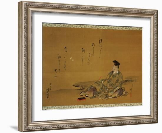 The Poet Kakinomoto No Hitomaro-null-Framed Giclee Print