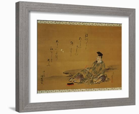 The Poet Kakinomoto No Hitomaro-null-Framed Giclee Print