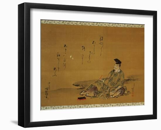 The Poet Kakinomoto No Hitomaro-null-Framed Giclee Print