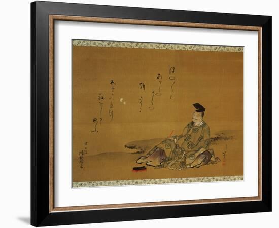 The Poet Kakinomoto No Hitomaro-null-Framed Giclee Print