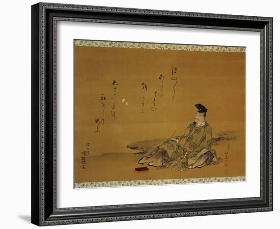 The Poet Kakinomoto No Hitomaro-null-Framed Giclee Print