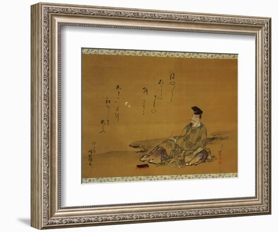 The Poet Kakinomoto No Hitomaro-null-Framed Giclee Print