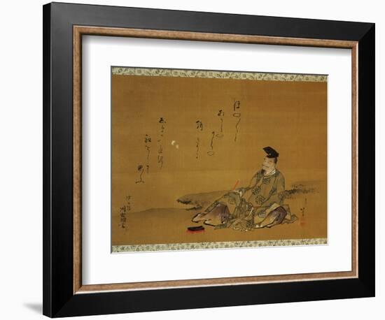 The Poet Kakinomoto No Hitomaro-null-Framed Giclee Print