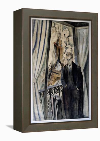 The Poet Philippe Soupault (1897-1990). Portrait of Philippe Soupault (1897-1990), French Poet. Pai-Robert Delaunay-Framed Premier Image Canvas