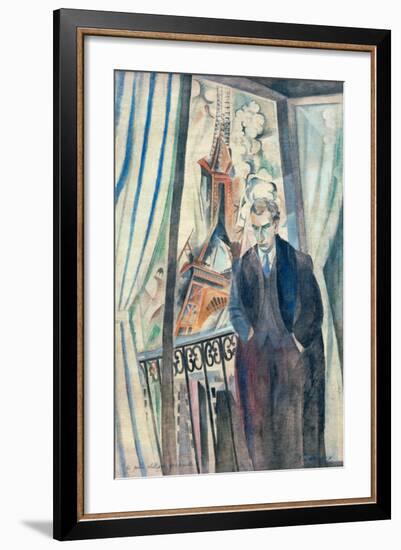 The Poet Philippe Soupault, 1922-Robert Delaunay-Framed Giclee Print