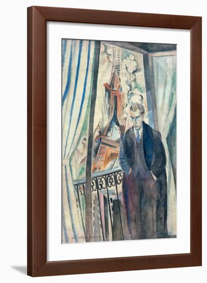 The Poet Philippe Soupault, 1922-Robert Delaunay-Framed Giclee Print