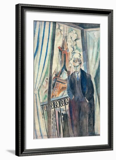 The Poet Philippe Soupault, 1922-Robert Delaunay-Framed Giclee Print
