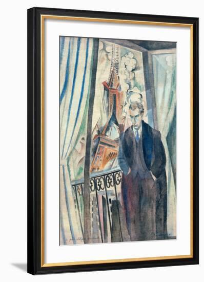 The Poet Philippe Soupault, 1922-Robert Delaunay-Framed Giclee Print