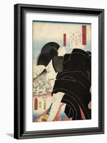 The Poet Sosei Hoshi: the Actor Matsumoto Koshiro V as Ishikawa Goemon, 1852-Utagawa Kunisada-Framed Giclee Print