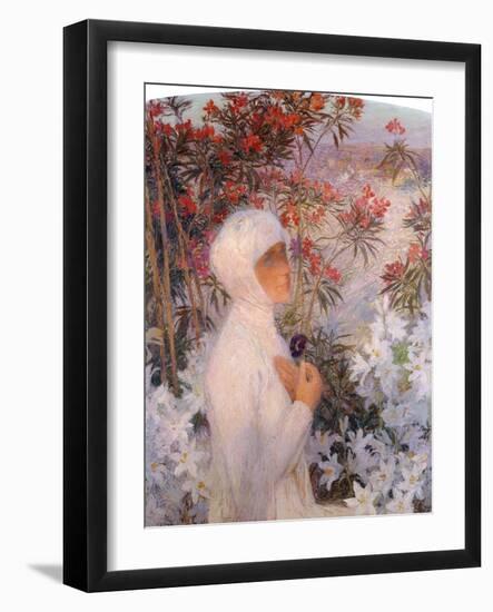 The Poetess, La Poetesse, C. 1890-Henri Martin-Framed Giclee Print
