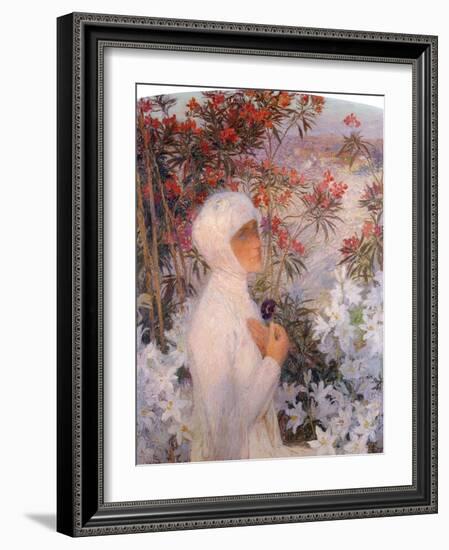 The Poetess, La Poetesse, C. 1890-Henri Martin-Framed Giclee Print