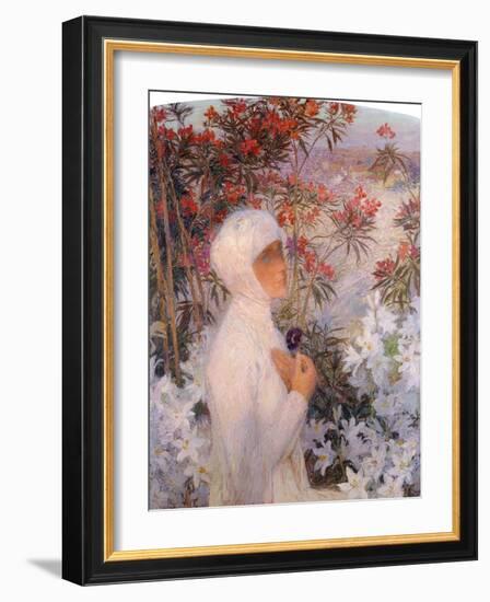 The Poetess, La Poetesse, C. 1890-Henri Martin-Framed Giclee Print