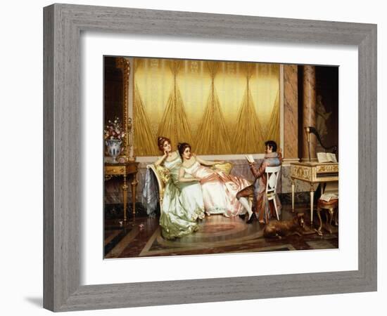 The Poetry Reading-Vittorio Reggianini-Framed Giclee Print