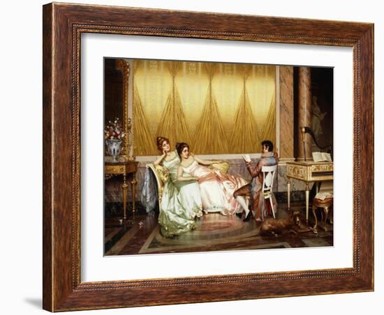 The Poetry Reading-Vittorio Reggianini-Framed Giclee Print