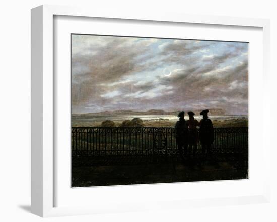 The Poets V.A. Zhukovsky, S.I. Turgenev and A.I. Turgenev, End 1820S-Caspar David Friedrich-Framed Giclee Print