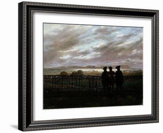 The Poets V.A. Zhukovsky, S.I. Turgenev and A.I. Turgenev, End 1820S-Caspar David Friedrich-Framed Giclee Print