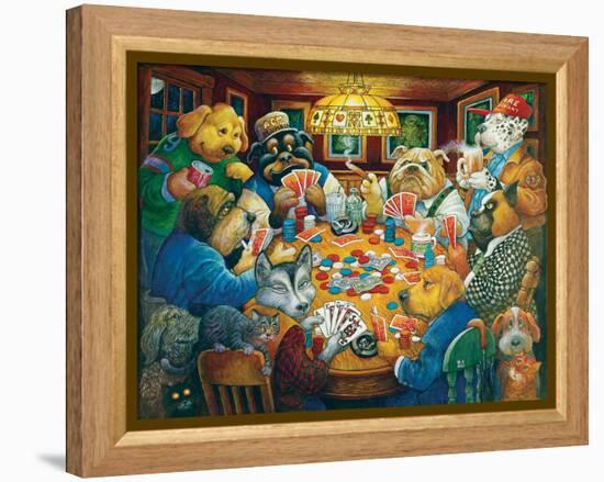 The Poker Club-Bill Bell-Framed Premier Image Canvas