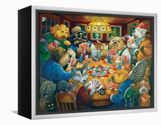The Poker Club-Bill Bell-Framed Premier Image Canvas