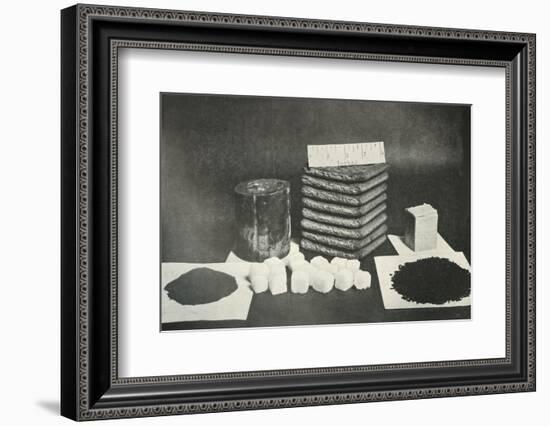 The Polar Party's Sledging Ration (Pemmican, biscuits, butter, cocoa, sugar and tea)', 1911-Herbert Ponting-Framed Photographic Print