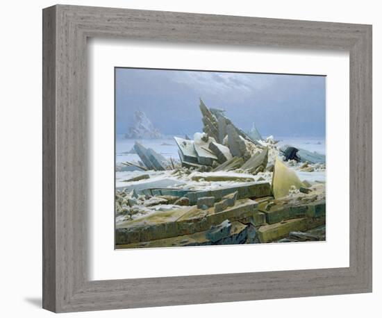 The Polar Sea, 1824-Caspar David Friedrich-Framed Giclee Print