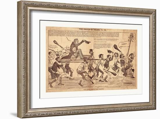 The Political Drama. No. 61. Old Grill Among the Paddies-null-Framed Giclee Print