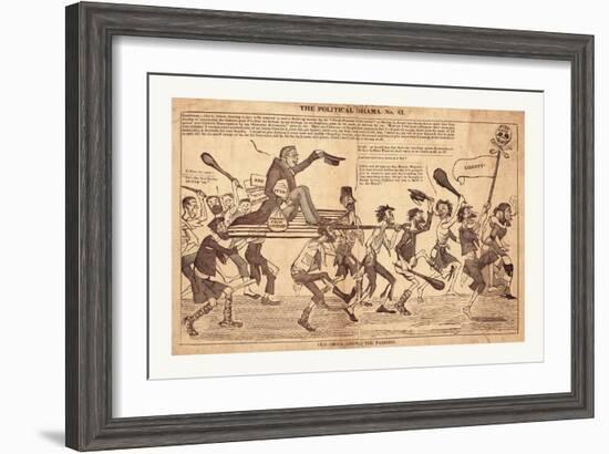 The Political Drama. No. 61. Old Grill Among the Paddies-null-Framed Giclee Print