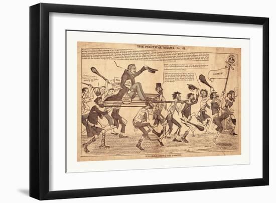 The Political Drama. No. 61. Old Grill Among the Paddies-null-Framed Giclee Print