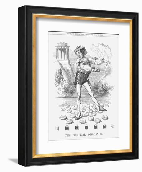 The Political Egg-Dance, 1867-John Tenniel-Framed Giclee Print