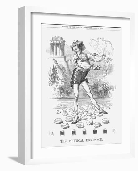 The Political Egg-Dance, 1867-John Tenniel-Framed Giclee Print