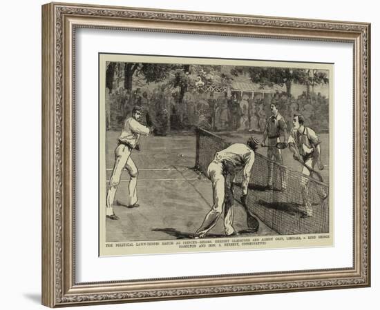 The Political Lawn-Tennis Match at Prince'S-null-Framed Giclee Print