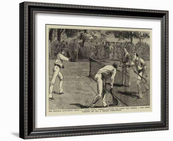 The Political Lawn-Tennis Match at Prince'S-null-Framed Giclee Print