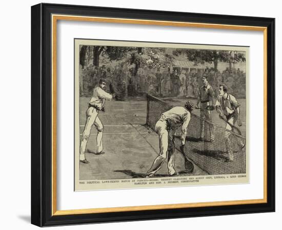 The Political Lawn-Tennis Match at Prince'S-null-Framed Giclee Print